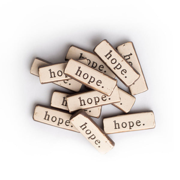 Hope. Clay Pocket Rock Reminders