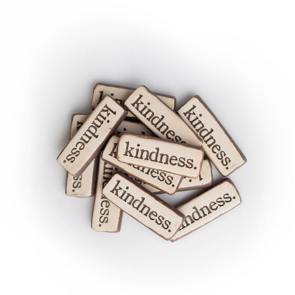 Kindness. Clay Pocket Rock Reminders