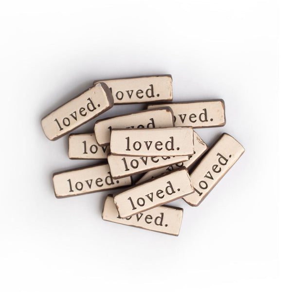 Loved. Clay Pocket Rock Reminders