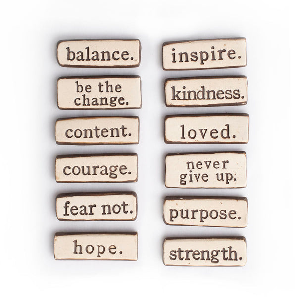Inspirational Clay Pocket Rock Reminders