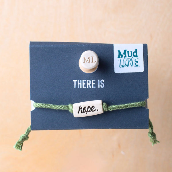 hope - Lovely Bracelet on Hand-woven Cotton Cord